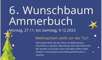 6. Wunschbaum-Aktion Ammerbuch läuft noch bis Samstag, 9.12.2023